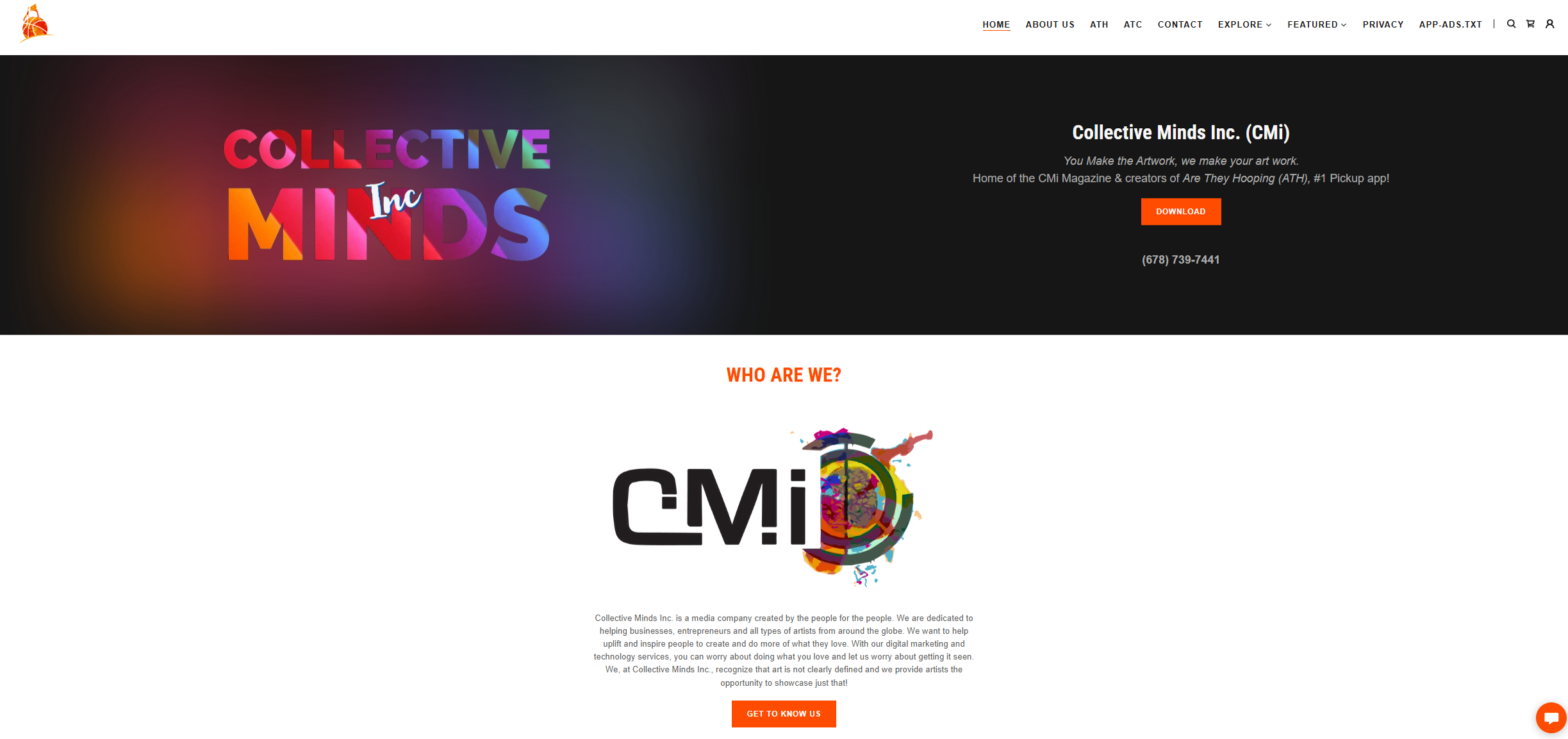 Legacy Collective Minds homepage built on a GoDaddy template